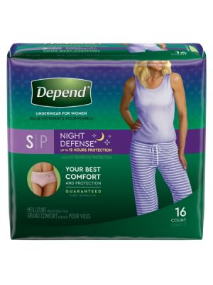 Depend Silhouette Briefs for Women Maximum Absorbency Small Bag/16
