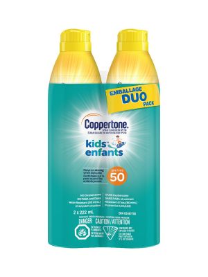Coppertone Kids Sunscreen Continuous Spray SPF 50 2 x 222 mL