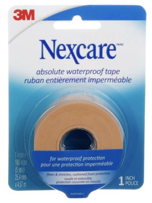 Nexcare Absolute Waterproof Tape 2.54 cm x 4.6 m Pkg/1