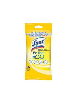 Lysol On the Go Disinfecting Wipes Citrus Pkg/15