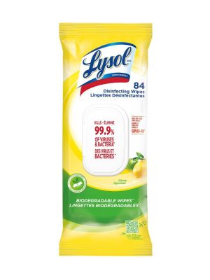 Lysol Biodegradable Disinfecting Wipes Citrus Pkg/84