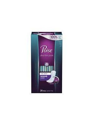 Poise Ultra Thin Pads Ultimate Absorbency Long Case/52