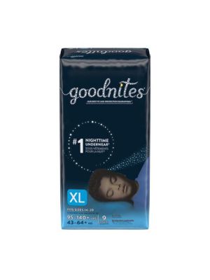 Goodnites NightTime Underwear for Boys X-Large Case/36