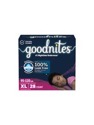 Goodnites Nighttime Underwear for Girls XL Pkg/28