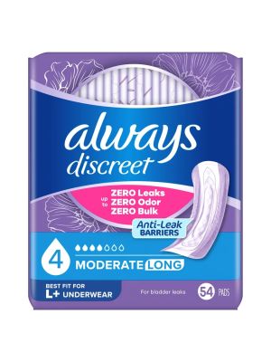Always Discreet Moderate Long Pads Case/108