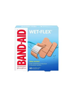 Band-Aid Wet-Flex Bandages Assorted Sizes Box/60