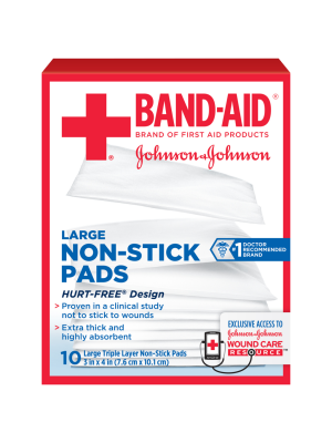 Band-Aid Non-Stick Pads Large 3