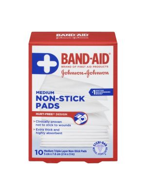 Band-Aid Non-Stick-Pads Medium 5 cm x 7.5 cm Box/10