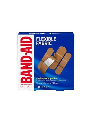 Band-Aid Flexible Fabric Adhesive Dressings Assorted Sizes Box/50