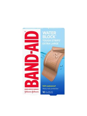 Band-Aid Water Block Tough Strips Extra Large Box/10