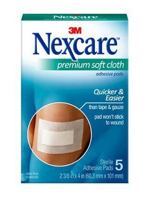 3M Nexcare Premium Soft Cloth Adhesive Pads Sterile Box/5