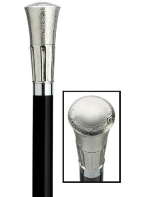 Formal Cane with Embossed Silver Tone Cap