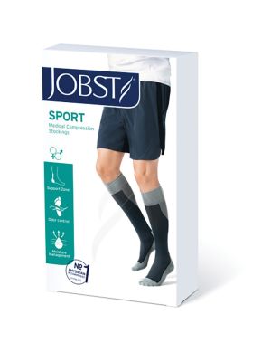 Jobst Sport Knee High Closed Toe 20-30 mmHg Pink/Dark Grey
