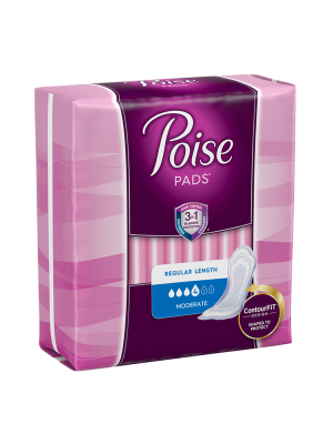 Poise Pads Regular Length Moderate Absorbency Bag/20