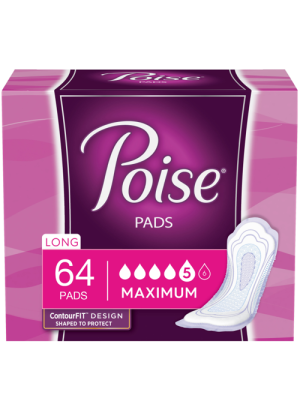 Poise Pads Maximum Absorbency Long Case/128