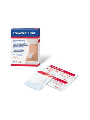 Leukomed T plus 7238207 Waterproof Adhesive Transparent Island Dressing Sterile Retail Pack 8 cm x 10 cm Box/5