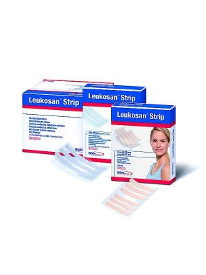 Leukosan Strip 7262905 Adhesive Closure Strips Sterile Pouches of 4 Strips White 25 mm x 100 mm Box/25 Case/4