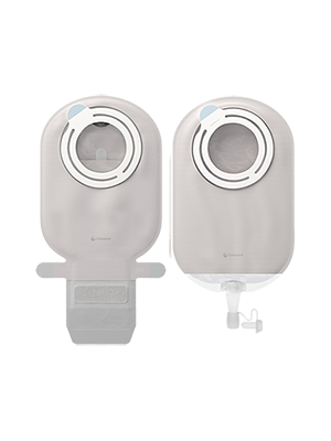 Coloplast 18731 SenSura Mio Kids 2-Piece Flex Urostomy Pouch Midi 27mm Neutral Gray Green Soft Outlet Box/10