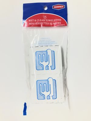 Wet & Clean Moist Towelettes Pkg/15