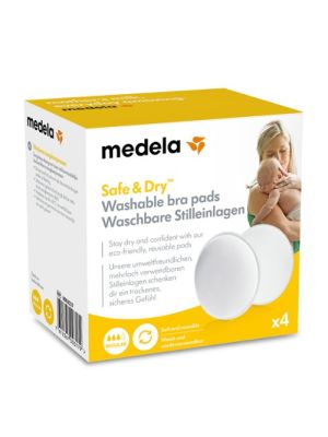 Medela Safe & Dry Washable Bra Pads Box/4