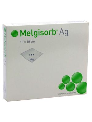 Melgisorb Ag 256100 Antimicrobial Alginate Dressing 10 x 10 cm Box/10