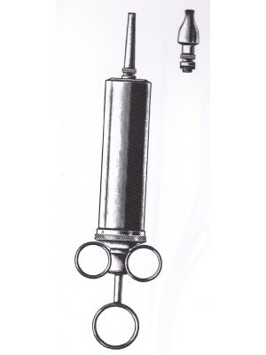 Metal Ear Syringe with 2 Tips & Protection Shield 2 Oz.