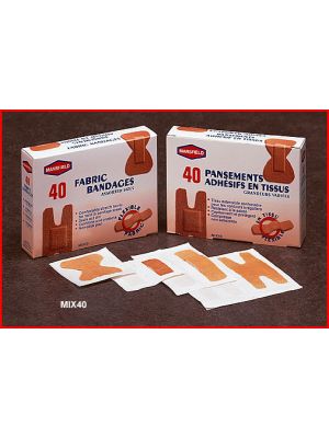 Assorted Fabric Bandages Box/40