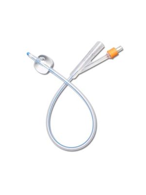 Medline Foley Catheter 100% Silicone 10cc 16FR Sterile 2-way Latex Free Box/10