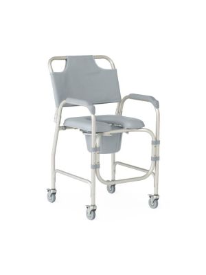 Aluminum Commode With Wheels / Padded Shower Chair