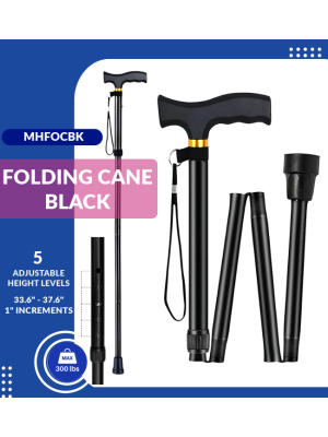 Cane Folding Black