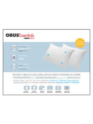 Obus Forme ObusEssentials Fiber Filled Pillow Pkg/2