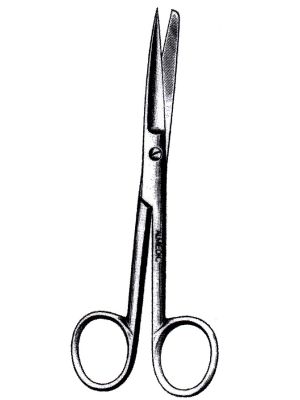 Standard Operating Scissors Straight Sharp/Blunt 16.5cm 6 1/2