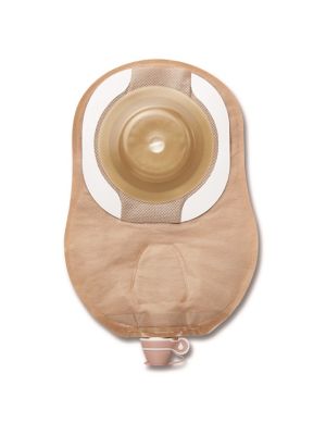 Hollister 8413 CeraPlus Soft Convex One-Piece Urostomy Pouching System Beige with Viewing Option Pre-sized 7/8