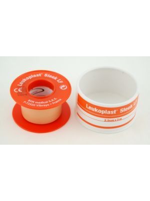 BSN 7235908 Leukoplast Sleek LF Zinc Oxide Plastic Waterproof Adhesive Tape Latex Free 2.5 cm x 3 m Bag/10 Spools