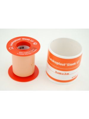 BSN 7235909 Leukoplast Sleek LF Zinc Oxide Plastic Waterproof Adhesive Tape Latex Free 5 cm x 3 m Spool