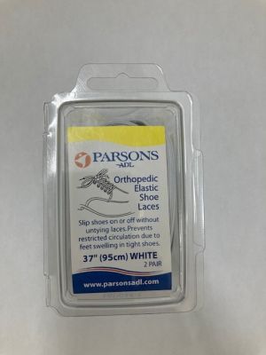 Elastic Shoe Laces White 37