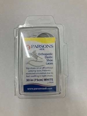 Elastic Shoe Laces White 30