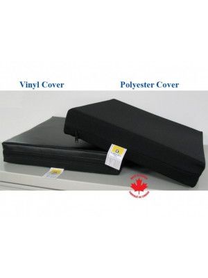 Polyurethane Foam Cushion with Black Vinyl Cover 40.6 x 45.7 x 10.2 cm