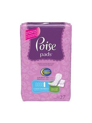 Poise Pads Ultimate Absorbency Long Bag/27