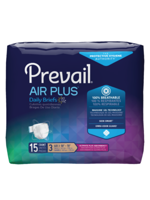 Prevail Air Plus Daily Briefs Size 3 Case/60