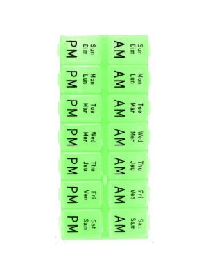 Twice Daily Pill and Vitamin Planner Green