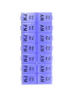Twice Daily Pill and Vitamin Planner Purple