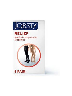 Jobst Relief Waist High Open Toe Beige 30-40 mmHg