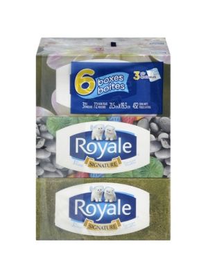 Royale 3‑Ply Facial Tissue 72 Sheets Pack/6
