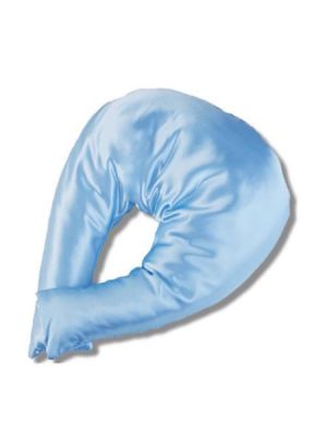 Crescent Neck Pillow with Satin Cover