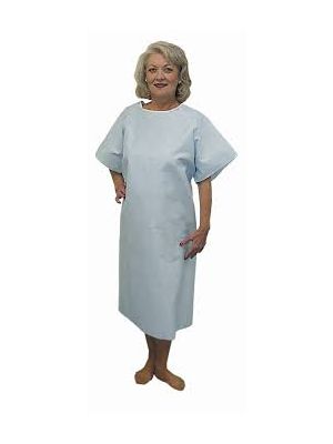 Convalescent Comfort Gown Blue with Velcro Closure