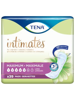 Tena 54295 Intimates Maximum Protection Long Incontinence Pads Case/117