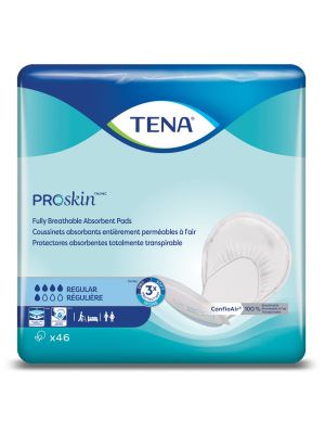 Tena 62418 ProSkin Day Regular Pads Moderate Blue Case/92