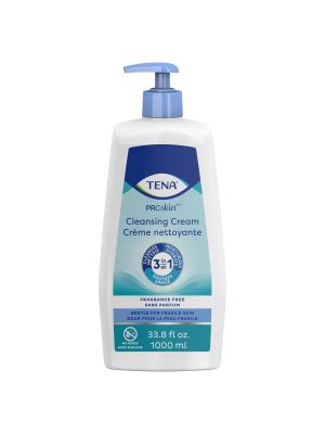 Tena 64415 ProSkin Cleansing Cream Rinse-Free Body Wash Unscented 33.8 fl. oz. Pump Bottle