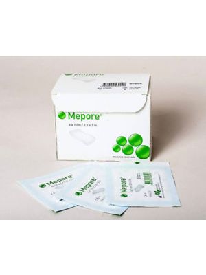 Molnlycke 670800 Mepore Self-Adhesive Absorbent Surgical Dressing Sterile 6cm x 7cm Box/60